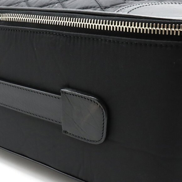 Authentic CHANEL CC Quilted Nylon Luggage Carry-on Trolley Wheels Travel Bag - Picture 8 of 16